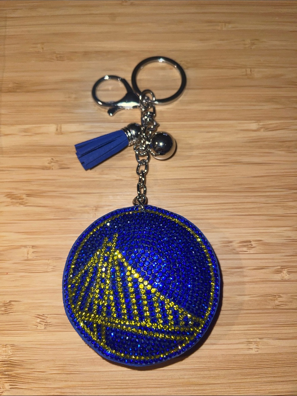 NBA - Golden State Warriors Puff Rhinestone Keychain Bag Charm